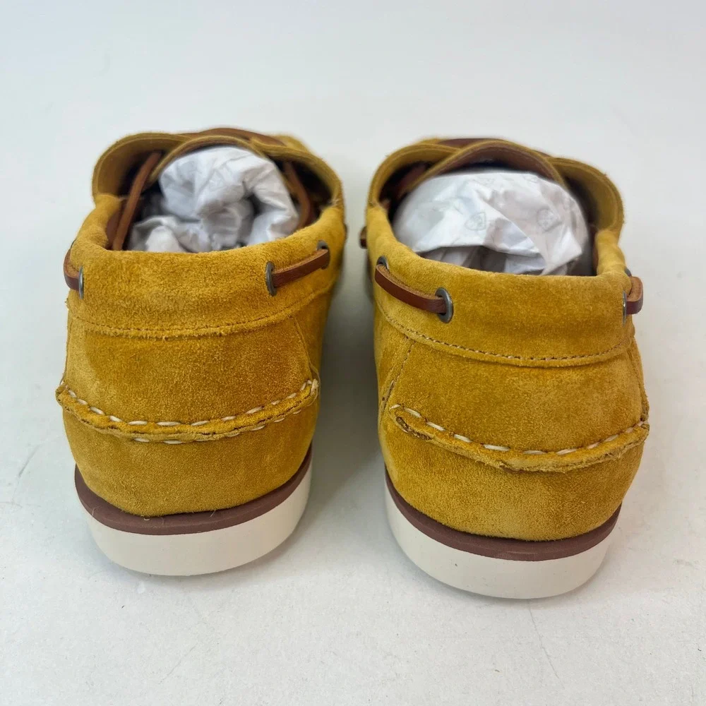 Allen Edmonds Force 10 Mens 9.5 D Yellow Suede Boat Shoes‎ Loafers
